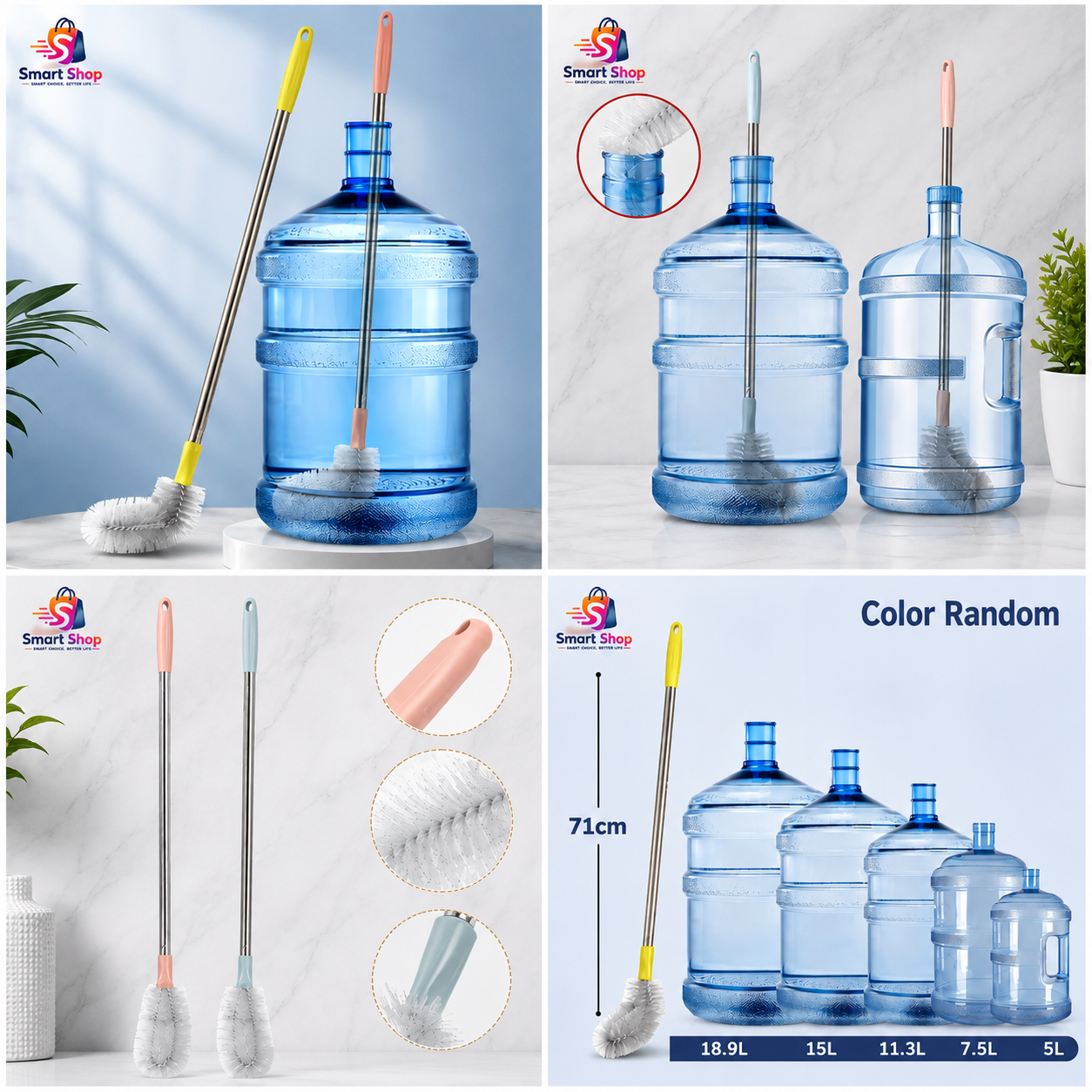 19 Litre Water Bottle Cleaning Brush - Large Water Containers Cleaning Brush