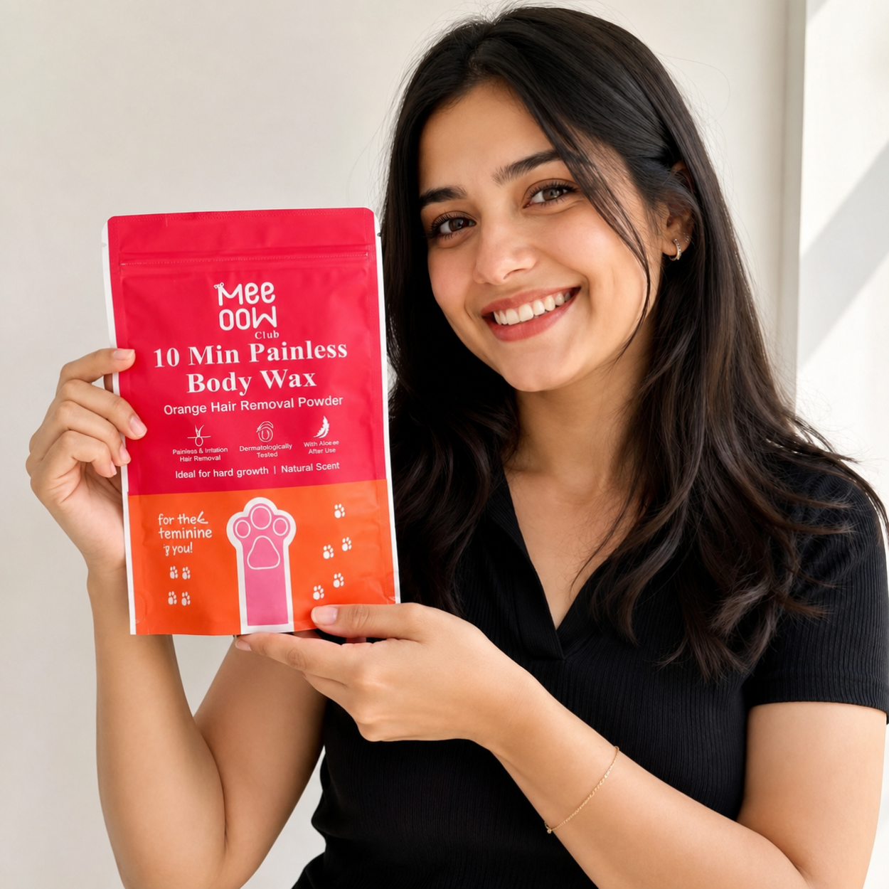 10 Min Painless Body Wax | Orange Hair Removal Powder - MeeooW