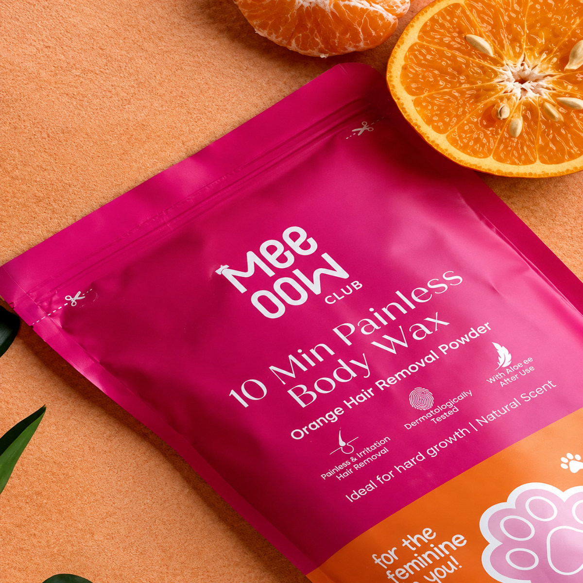 10 Min Painless Body Wax | Orange Hair Removal Powder - MeeooW